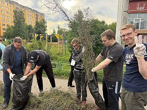 Совместный субботник Совета ветеранов и Молодежного совета 